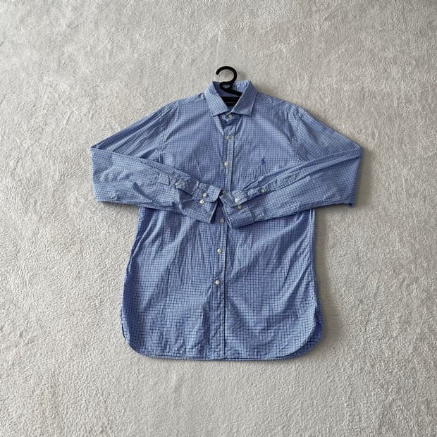 M 폴로 남성 슬림핏 체크셔츠 