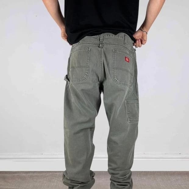 00s 빈티지 디키즈 싱글니 그레이 워크팬츠