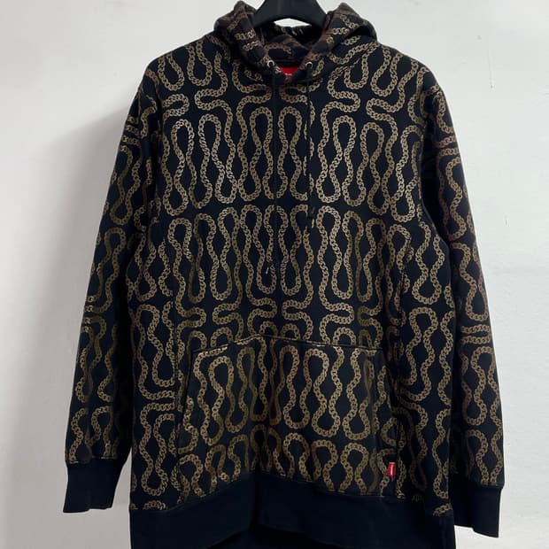 슈프림 골드체인 헤비웻 후드티 (on.371)