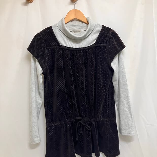 Petitreitre 도트 레이어드 탑