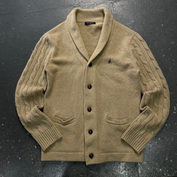 100 빈폴 숄카라 클래식 가디건 