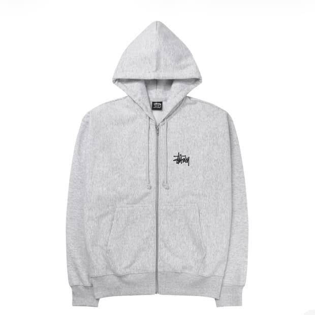 스투시 베이직 후드집업 애쉬헤더 L->M 사이즈 교환