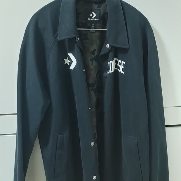 컨버스 블랙 코치자켓 L