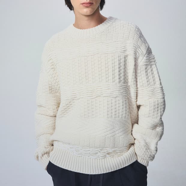 시스템옴므 24fw 파리컬렉션 오버핏 니트 팝니다 우영미 타임옴므 솔리드