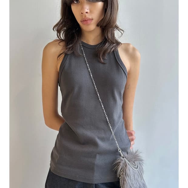 로우클래식 퍼 미니백_퍼플