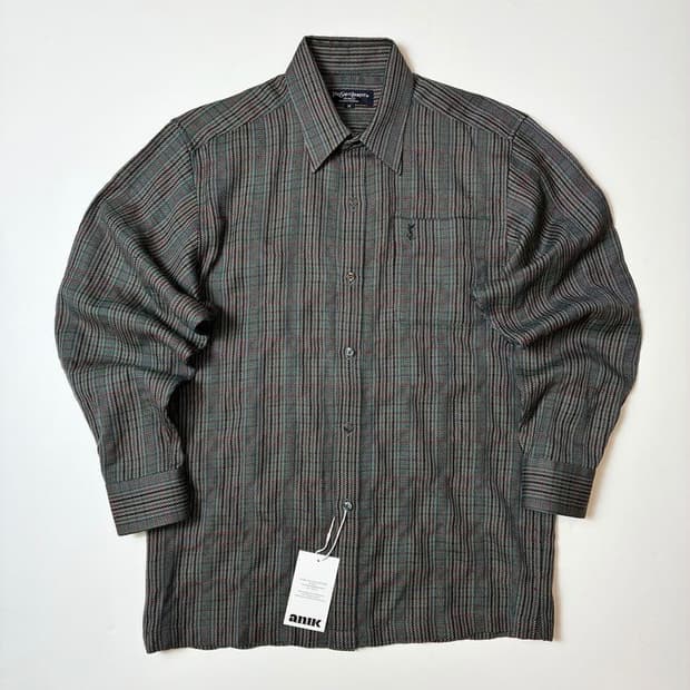 입생로랑 00's 체크 패턴 클래식 셔츠 PN9506