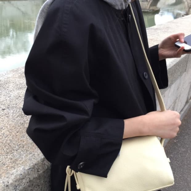 카라 탈부착 코트(블랙)