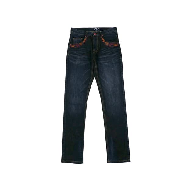 Evisu embroidered straight jeans