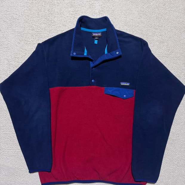 00s 파타고니아 신칠라 스냅티 블루/레드 L