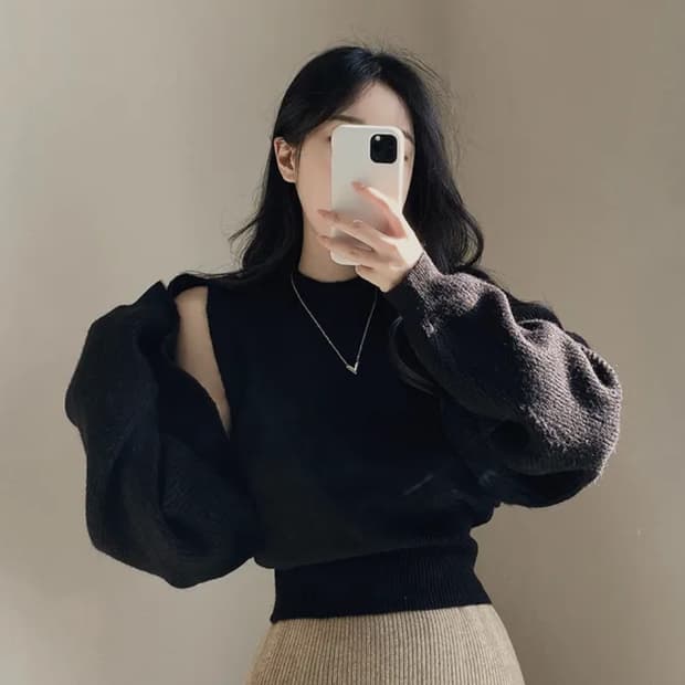 니트 가디건 볼레로 나시 세트