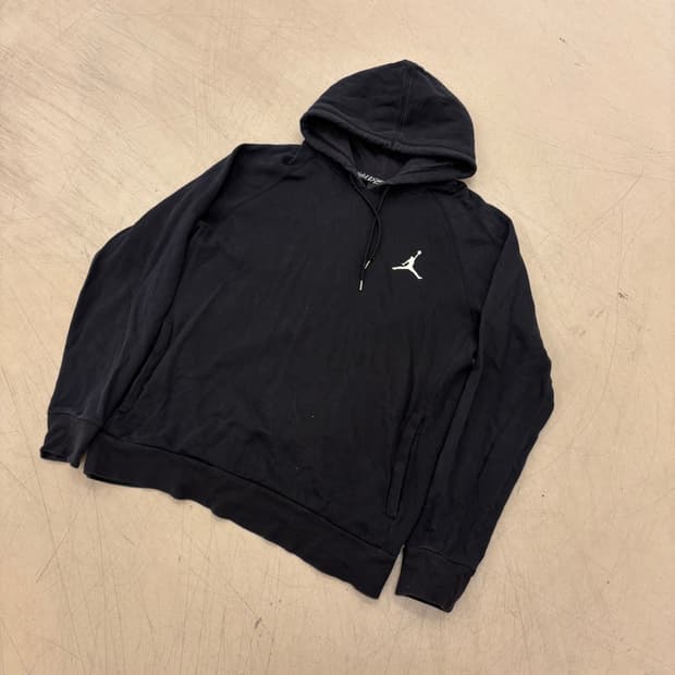 조던 스몰로고 블랙 후드티