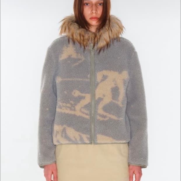 오픈와이와이 스키 플리스 후드 자켓 민트