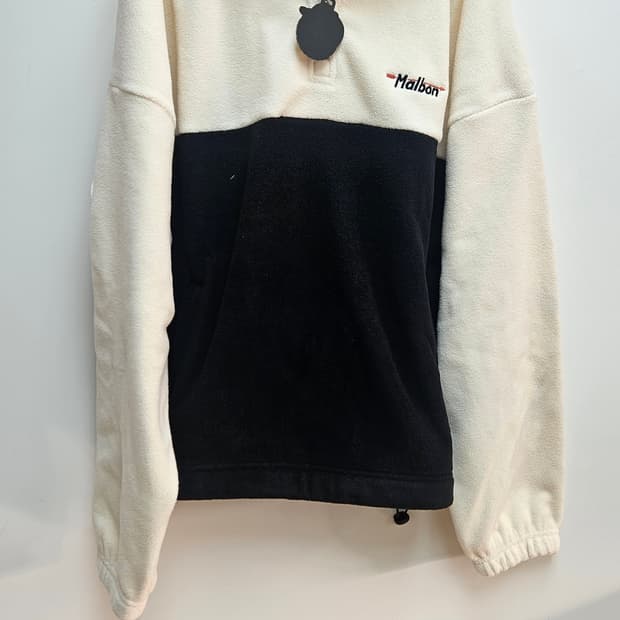 말본 플리스 반집업 티셔츠