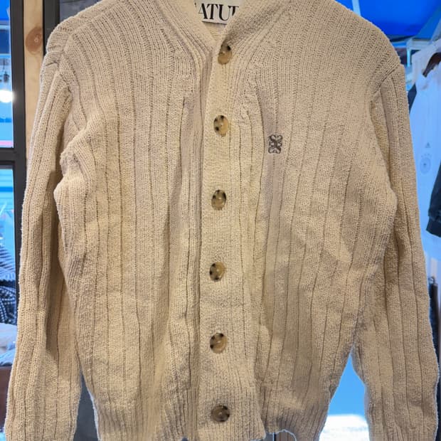 세터 아이보리 니트 가디건