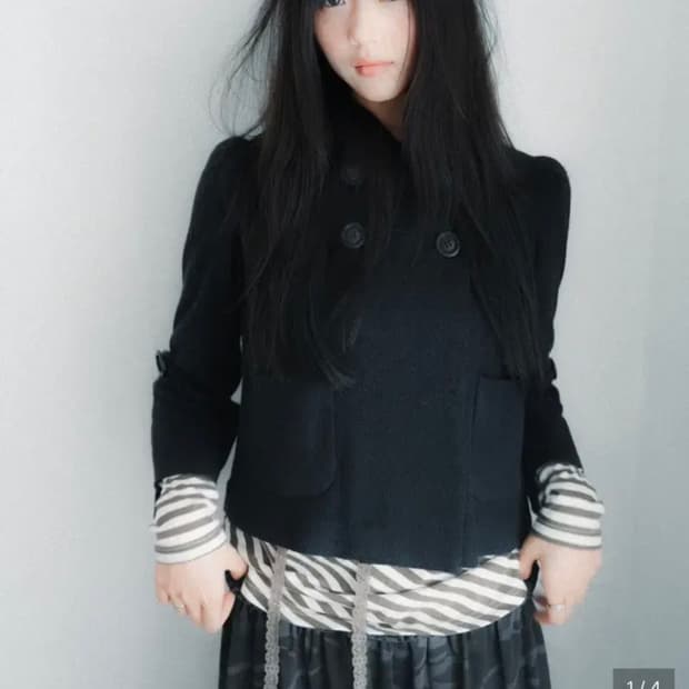 인앤양 포포 가디건 Popo cardigan jk, black