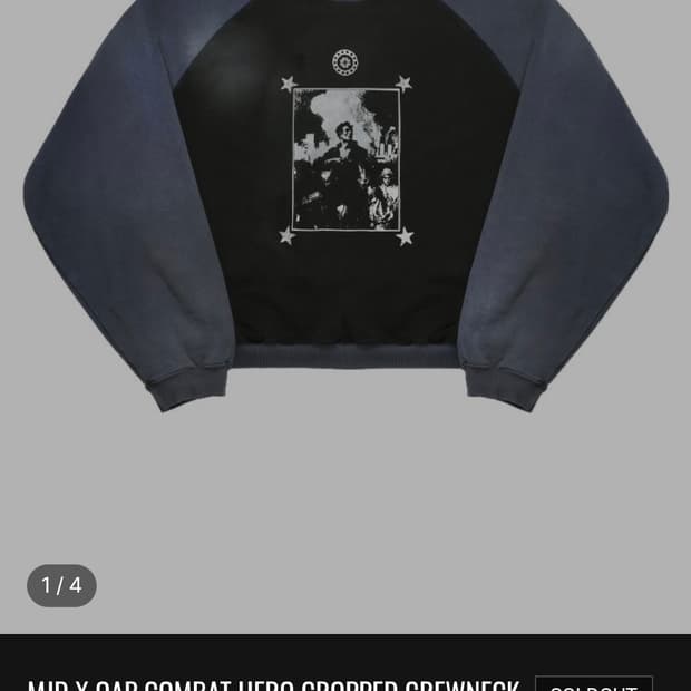 판매)mjd qap 크롭 맨투맨 L 새상품