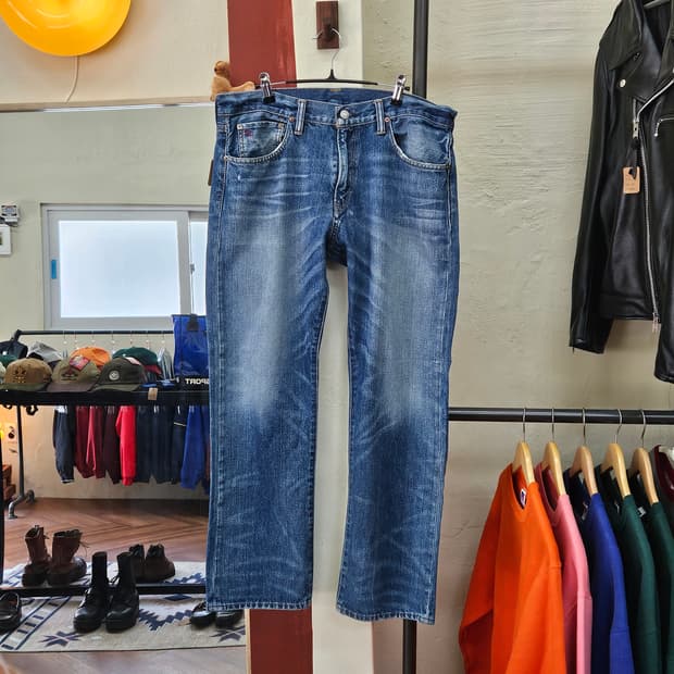 폴로 캣브러쉬 워싱 데님 33~34