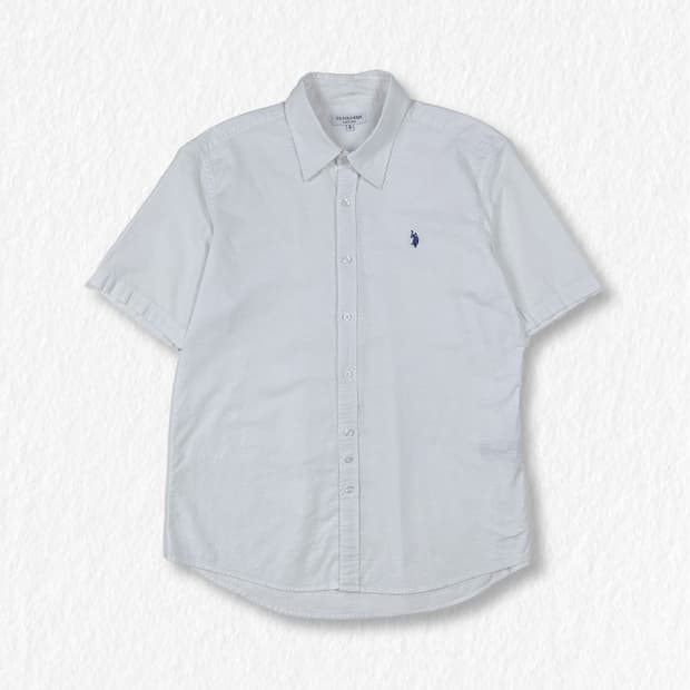 US POLO ASSN 반팔 셔츠 화이트
