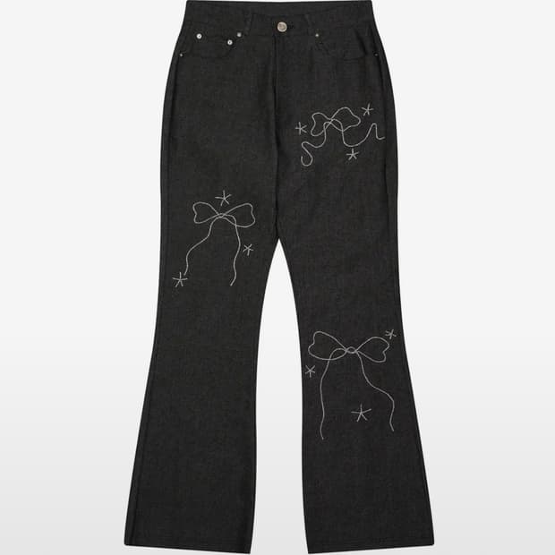 러브이즈트루 NM RIBBON PANTS(BLACK)