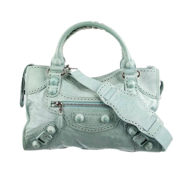 구해요) 발렌시아가 민트 모터백 미니 시티백