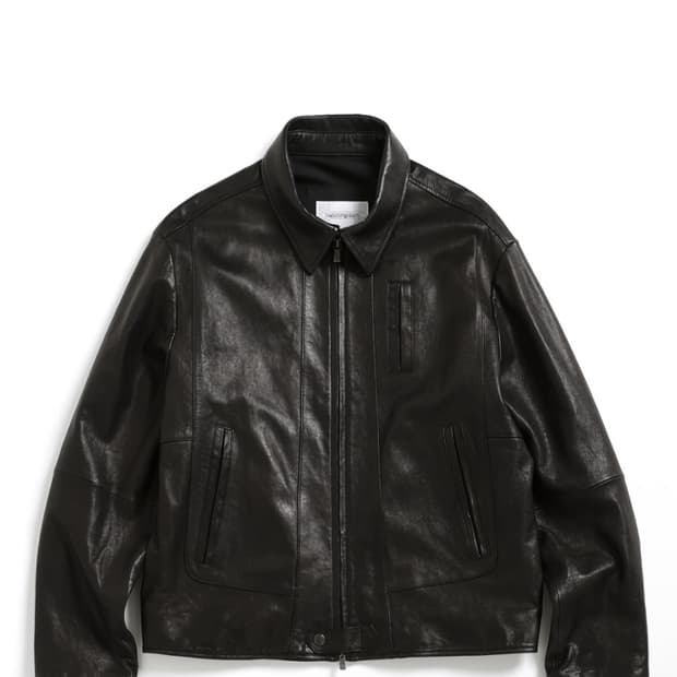 Single Rider Leather Jacket Lambs Black