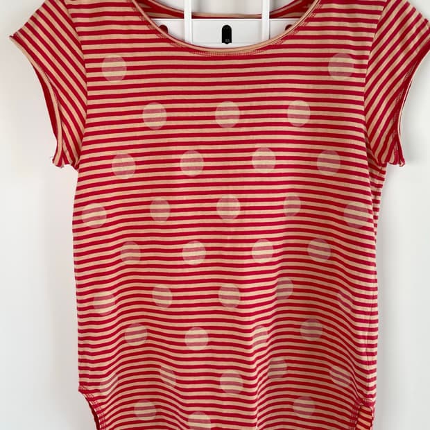 Marc by Marc Jacobs Stripe Dot Cap Sleev
