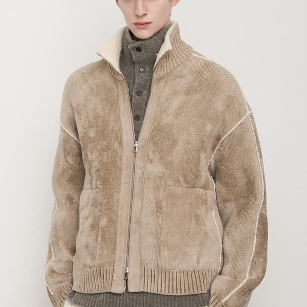 [구매] 타임옴므 / 터틀넥 투웨이 집업 니트 가디건 95