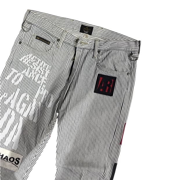 Vivienne westwood patchwork stripe denim