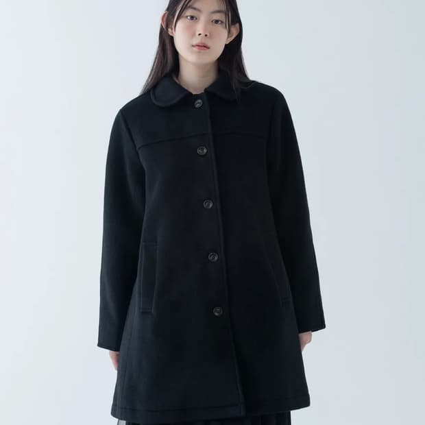 오헤시오 HALF RAGLAN WOOL COAT 하프 울 코트 블랙