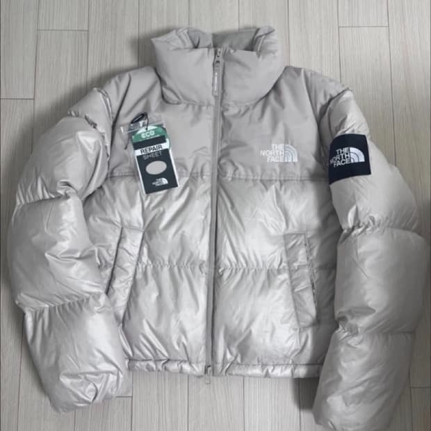 노스페이스 화이트라벨 눕시 다운 자켓 크림 베이지