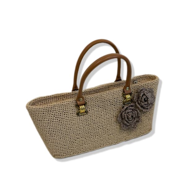 vintage rattan totebag