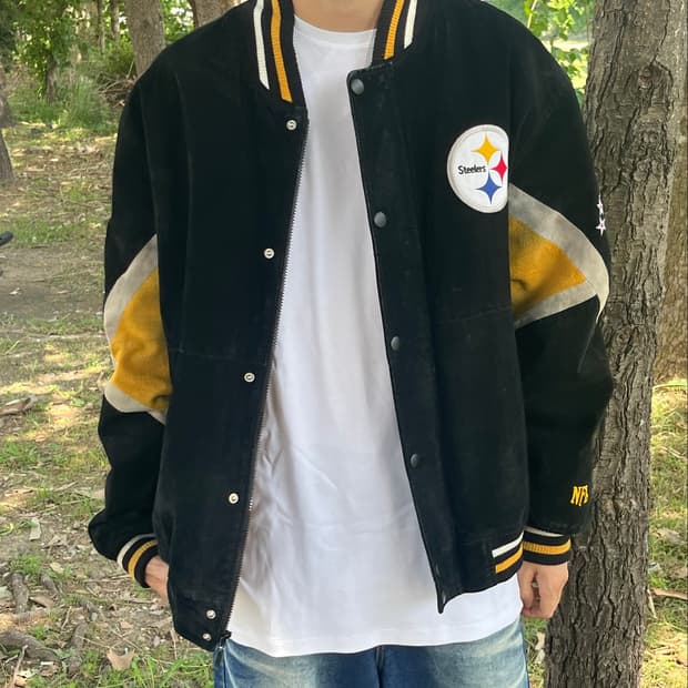 NFL 피츠버그 스틸러스(Steelers) 레더 자켓