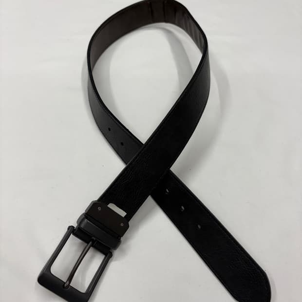 리바이스 빈티지 올블랙 레더 벨트