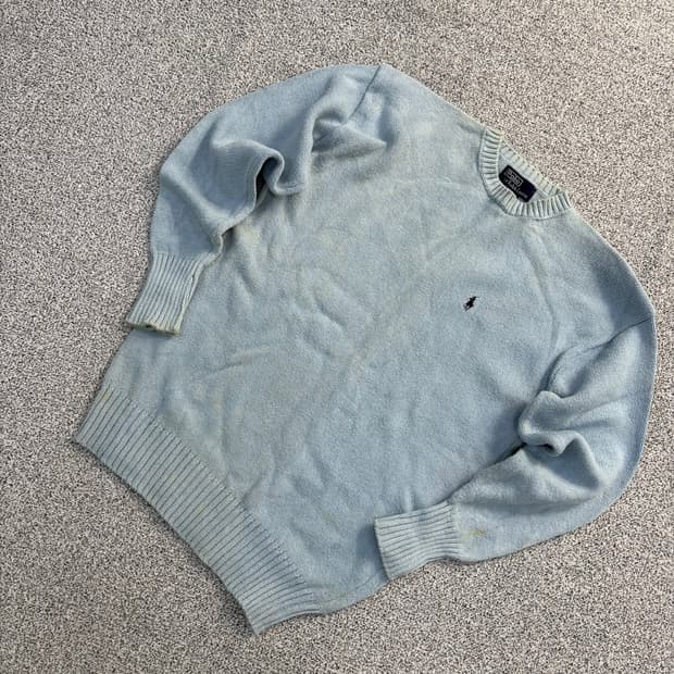실측 폴로 남성 긴팔 니트(오염) 0409J