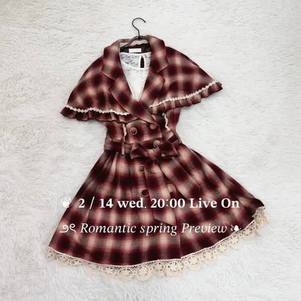 리즈리사 케이프 코트 트렌치 원피스 히메갸루 로걀 희귀매물 빈티지 캐캐체