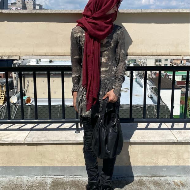 10’s Black Python Cow Leather Hobo Bag