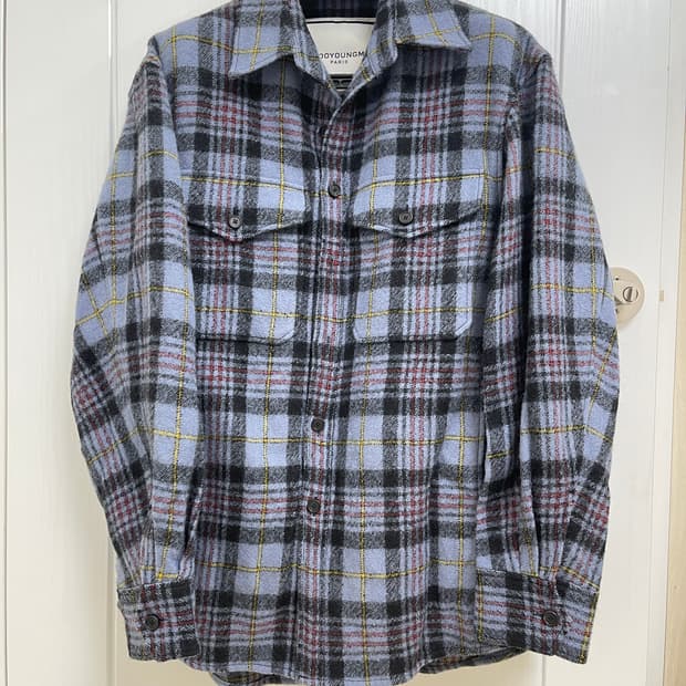 우영미 남성 체크 셔츠 아우터