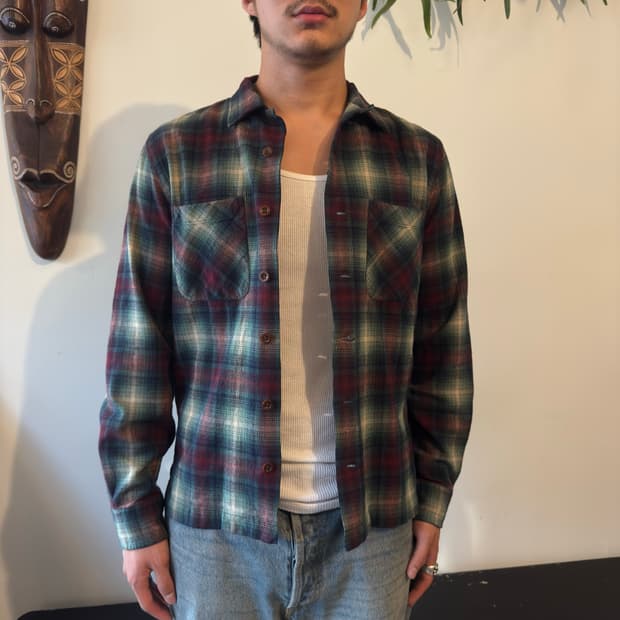 RRL 더블알엘 체크 더블 포켓워크셔츠