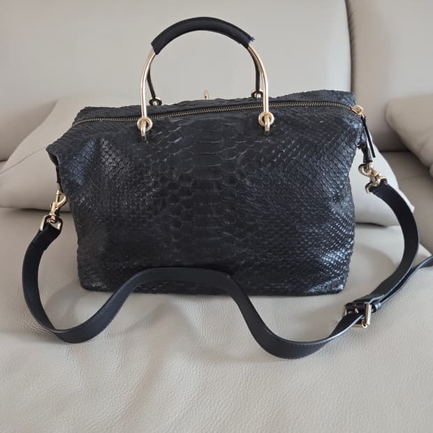 정품 멀버리 뱀가죽 숄더백