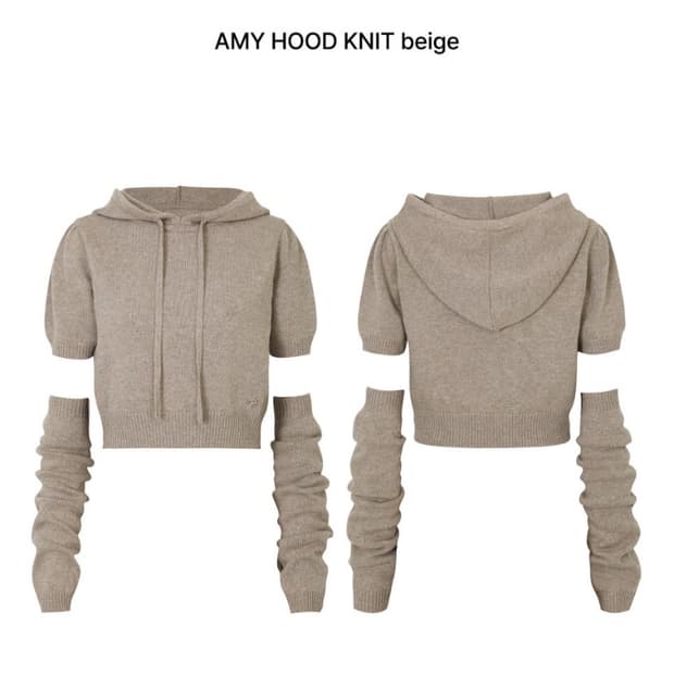 페인오어플레져 AMY HOODIE KNIT 베이지