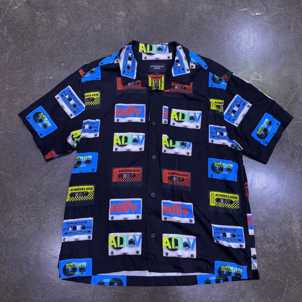 ADLV 아크메드라비 카세트 반팔 오픈 카라넥 셔츠 1사이즈