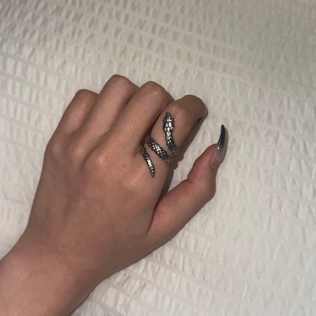 펑크 락시크 빈티지 오픈링 반지 세트 (뱀, 해골 등)