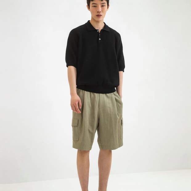 블랭크룸 칠링 폴로니트 블랙