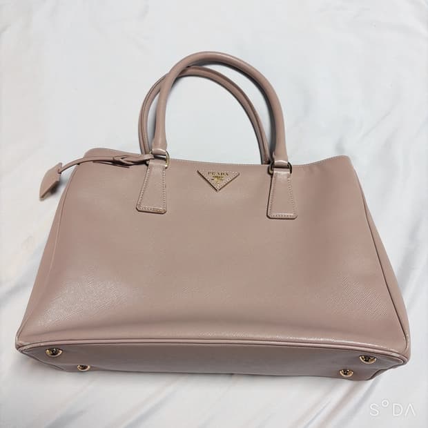 프라다 사파이노 핑크 토트백 (크로스끈X)