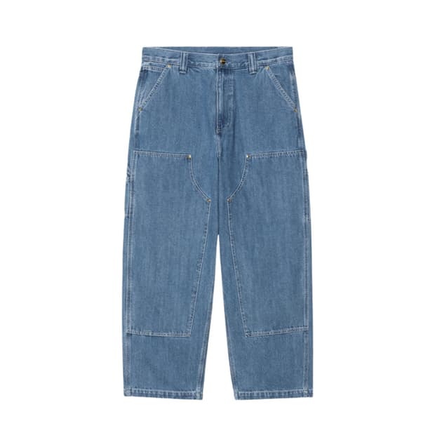 [L] 칼하트 WIP 내쉬 더블 니 팬츠 블루 스톤 워시드