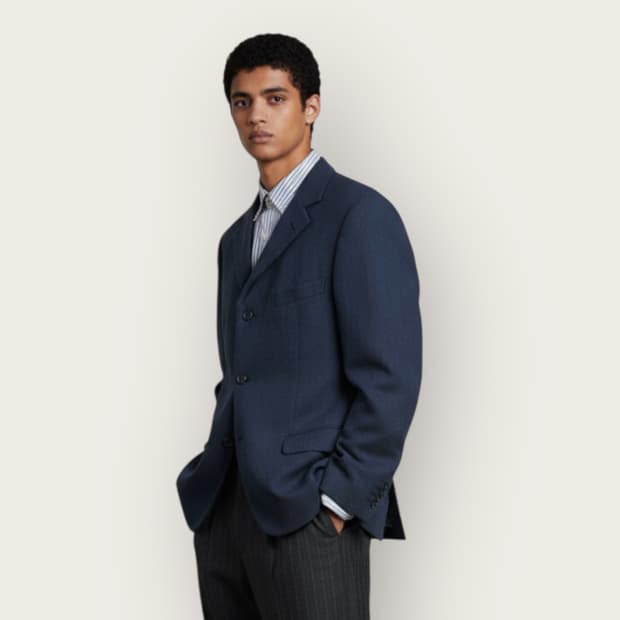 50/ 에르메네질도 제냐 3B 울 블레이저