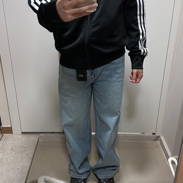 무신사 스탠다드 와이드 데님 라이트 인디고