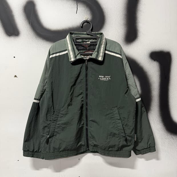 VTG 빈티지 올드스쿨 배색 집업 윈드브레이커 자켓