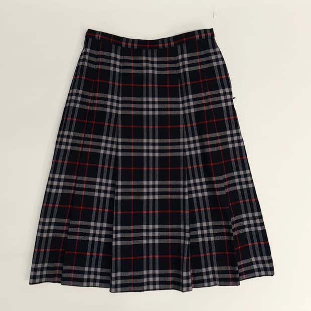 버버리 잉글랜드 울 플리츠 스커트 