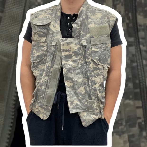 미군 US JUSTICE 밀리터리 조끼 베스트 M